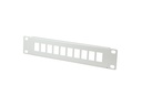 10" patch panel - 10 x Keystone, Grå