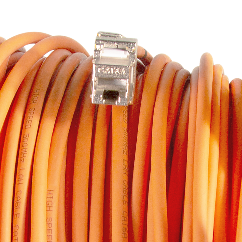 Netværkskabeltromle - CAT6a S/FTP Orange (60m)