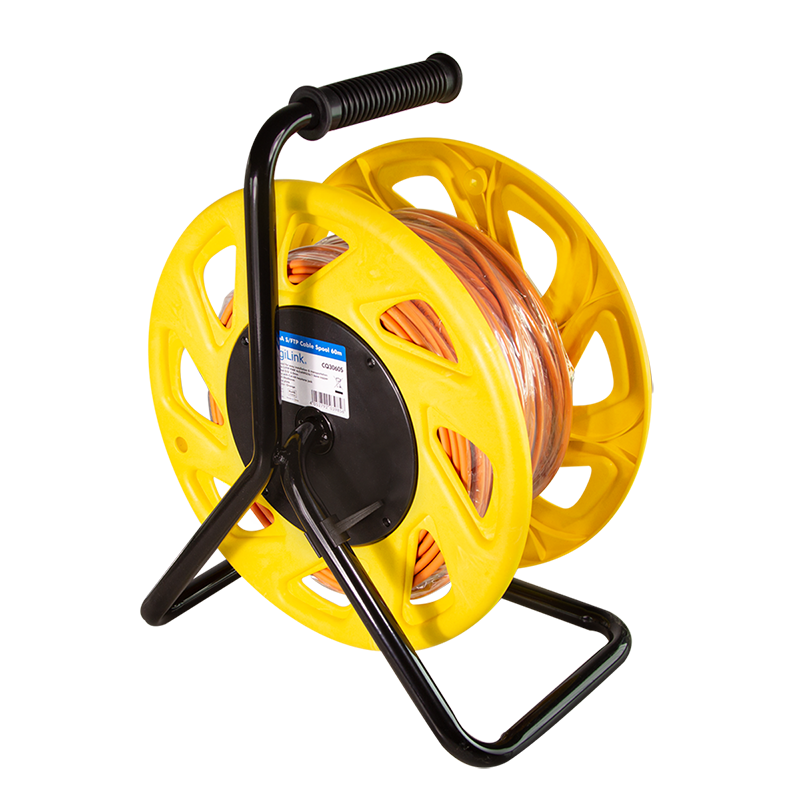 Netværkskabeltromle - CAT6a S/FTP Orange (60m)