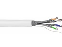 S/FTP netværkskabel - CAT6 PiMF massiv CCA, PVC Hvid (305m)