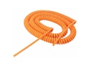 Spiralkabel - H07BQ-F, 3x1,5mm², PUR, Orange (0,5-2m)