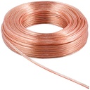 Højttalerledning - 2x0,75mm² CCA, transparent (10m)