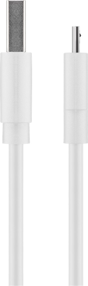 USB 2.0 lyn-ladekabel  A han > micro B han (2,5A) Hvid (1m)
