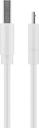USB 2.0 lyn-ladekabel  A han > micro B han (2,5A) Hvid (1m)