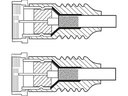 HQ Antennekabel - 2 x F han, CU, 4 x skærm, Sort (2m)