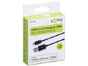 USB 2.0 kabel - A han til 8P Lightning han, Sort (1m)