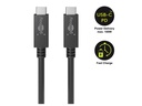 USB 3.2 PD kabel - 2 x USB-C, 5A / 100W / 20V, Sort (0,5m)