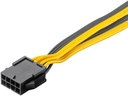 PCIe strønforsyningskabel - 8-Pin hun til Dual 6+2 han