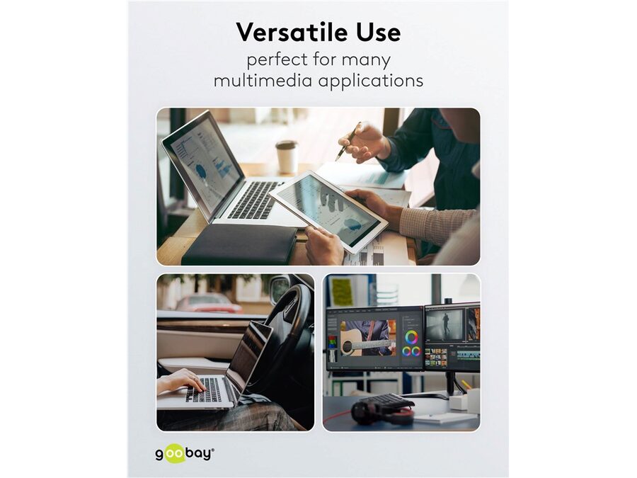 USB-C™ til USB-A Supersoft PD Tekstilkabel, 3A, Hvid (1m)