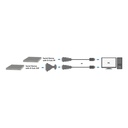 USB 2.0 til DB9 + DB25 RS232 konverter, Win11 (1,3m)
