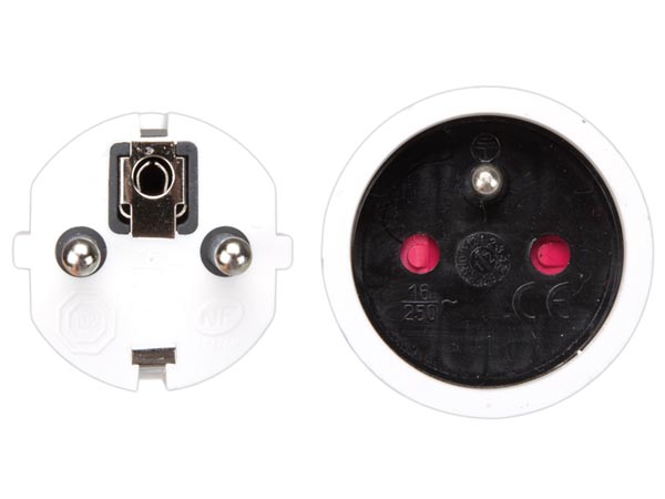 Forlængerledning - PinEarth, 3G1.5mm² Hvid (3m)