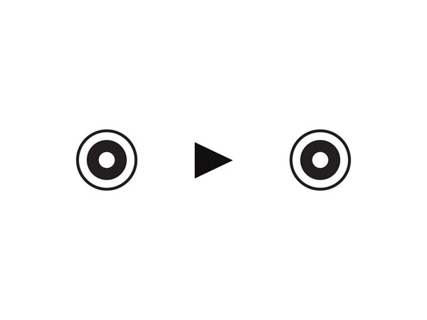 Phonokabel - RCA han til RCA han, RG59, Forgyldt (2,5m)