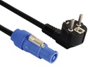 Strømkabel - CEE7/7 til Powercon, 3 x 1,5mm² PVC (1,5m)