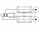 Prof. audiokabel - 3,5mm st. JACK han > 2 x Phono han (3m)