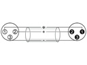 XLR kabel - 3P XLR han til 3P XLR hun, Sort (1m)