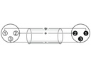 XLR kabel - 3P XLR han til 3P XLR hun, Sort (3m)