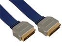 2 x SCART han, krydset og fuldt forbundet fladkabel (0,5m)