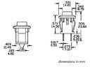 Trykkontakt - 1P OFF-(ON) Sort 3A/125V