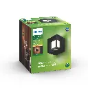 Parterre wall lantern black 1x8W 230V