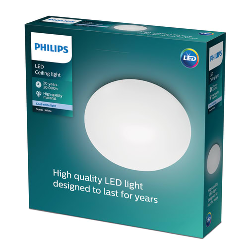 Suede ceiling lamp white 27K 4x5W