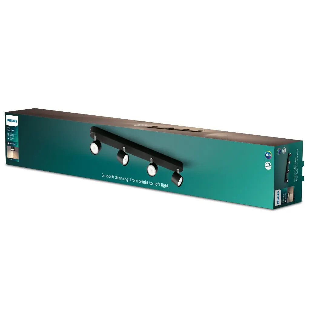 STAR bar/tube black 4x4.5W SELV Dim