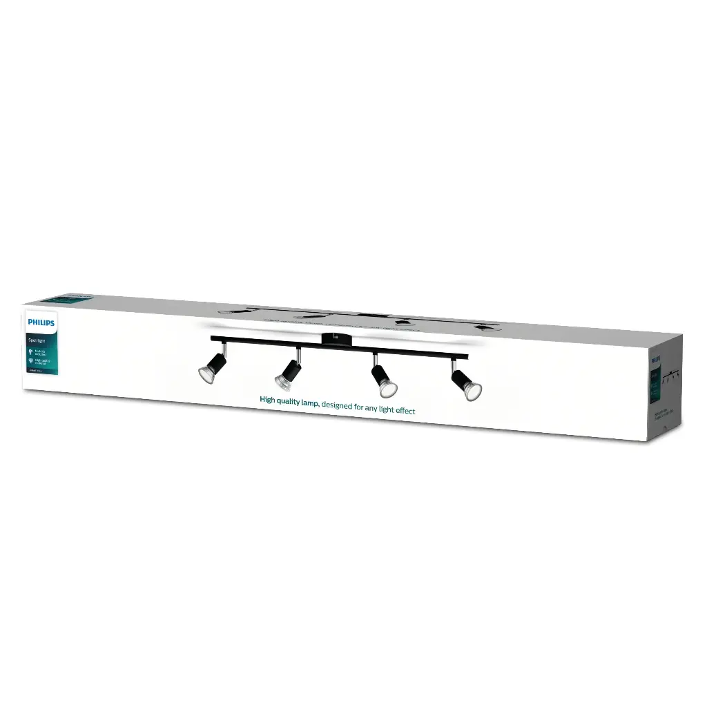 Limbali bar/tube black 4x50W 230V