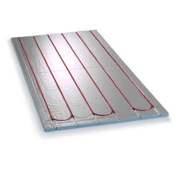 Gulvvarmeplade i 16mm tykkelse med 5-7 mm spor. 6 spor pr.plade 