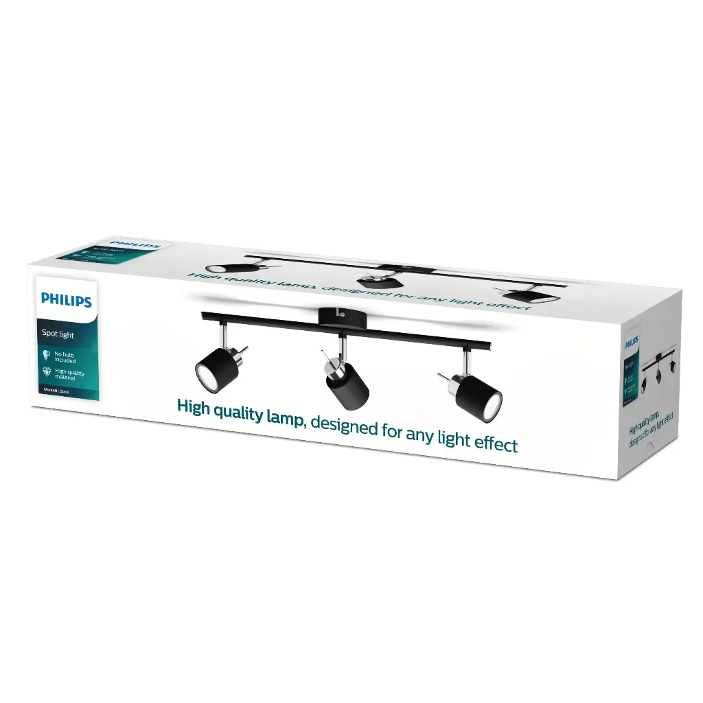 Meranti bar/tube black 3x35W 230V