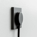 NORM flad stikprop, sort - Schuko