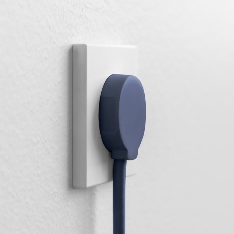 NORM flad stikprop, blå - Schuko