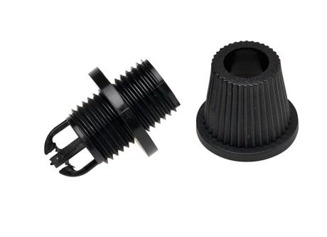 Klemmenippel udv. gevind M10 Sort