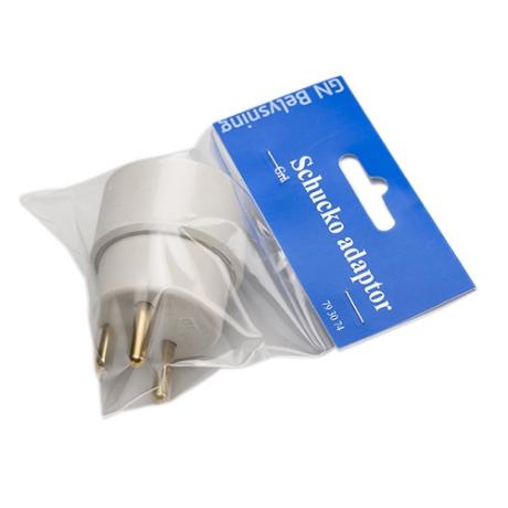 Hybridstikprop, adapter fra schoko til DK stik