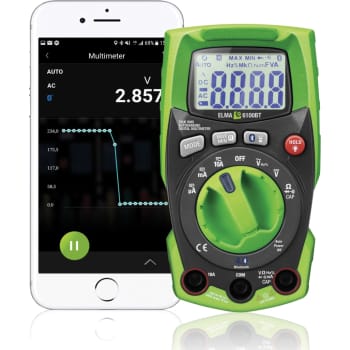 Elma 6100BT IP65 sand RMS Multimeter med Bluetooth Gratis APP og indbygget kraftig LED lommelygte