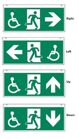 HANDICAP NØDLYSSKILT WAYOUT 23M