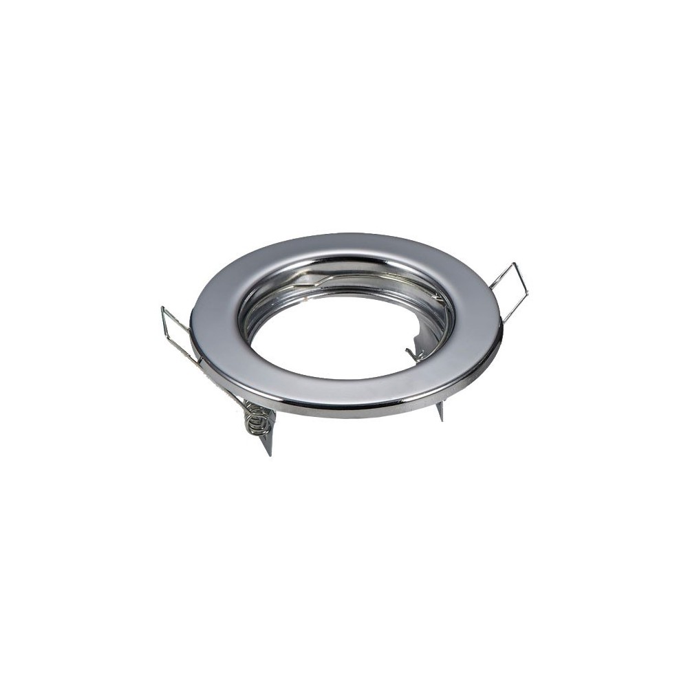 Downlight kit med kromfinish, uden lyskilde - Hul: Ø6,5 cm, Mål: Ø8 cm, vælg MR16 eller GU10 fatning