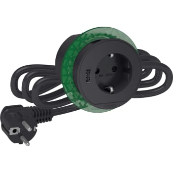 BORD STIKKONTAKT ENKELT M/USB A KOKSGRÅ