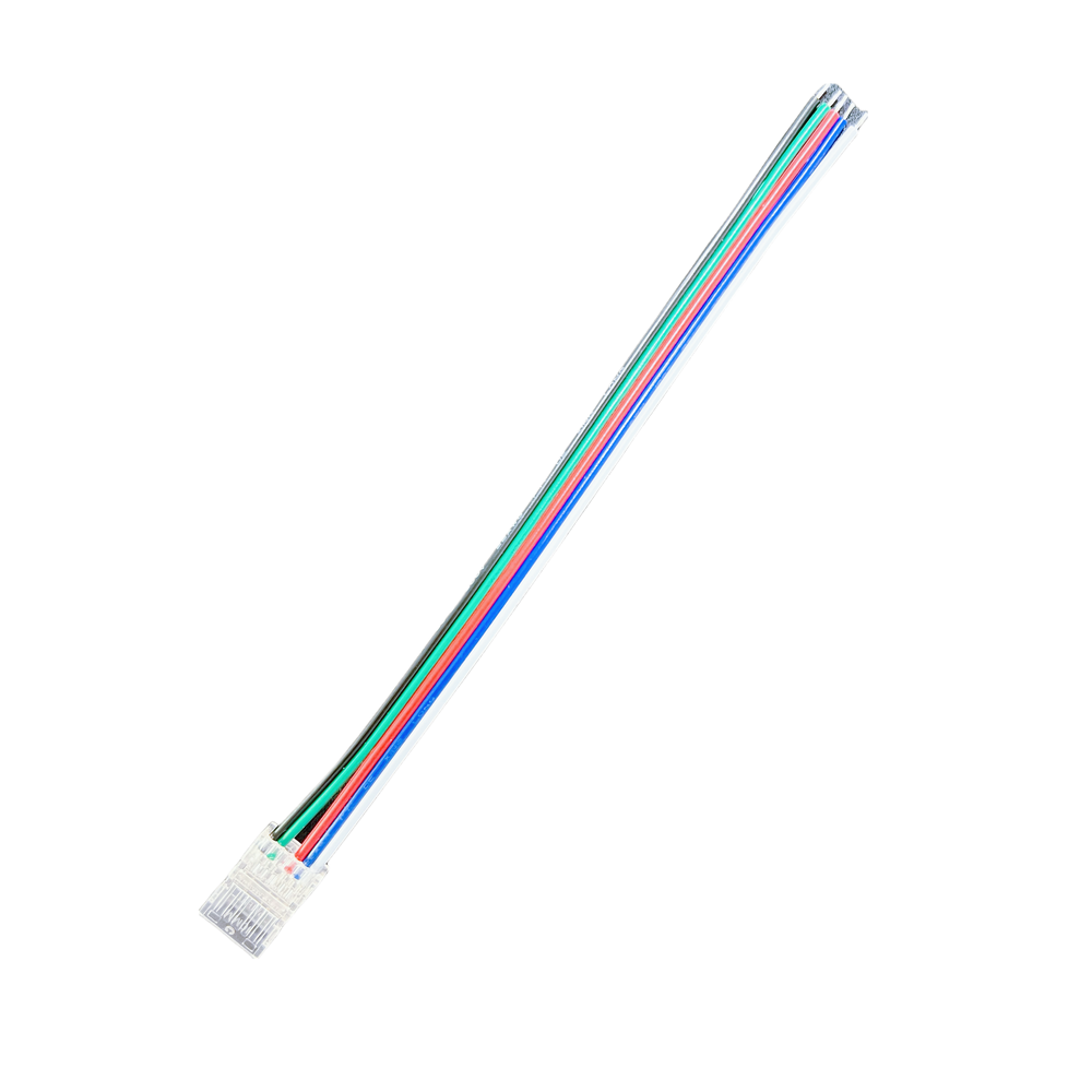 LED strip samler for løse ledninger - 12mm, RGB+W COB, IP20, 5V-24V