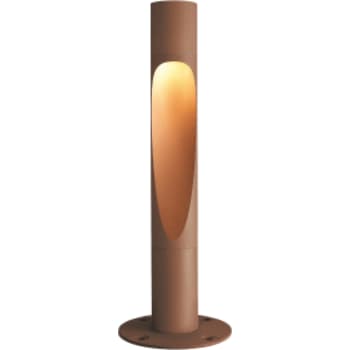 Flindt Garden Bollard, Corten Colour, Short, Base Wo/Adaptor, LED 3000K 6.5W, Iii, 215 Lm