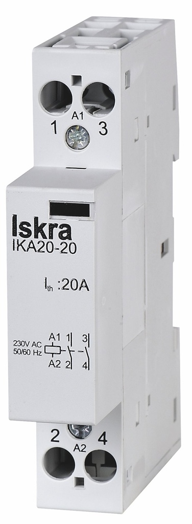 NORMKONTAKTOR 20A, 2-POL,1-MOD