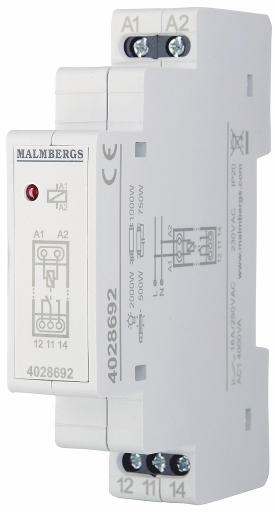 HOLDERELÆ 1 VXL 16A 230V