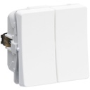 LK Fuga dobbelt korrespondance afbryder 16A - hvid