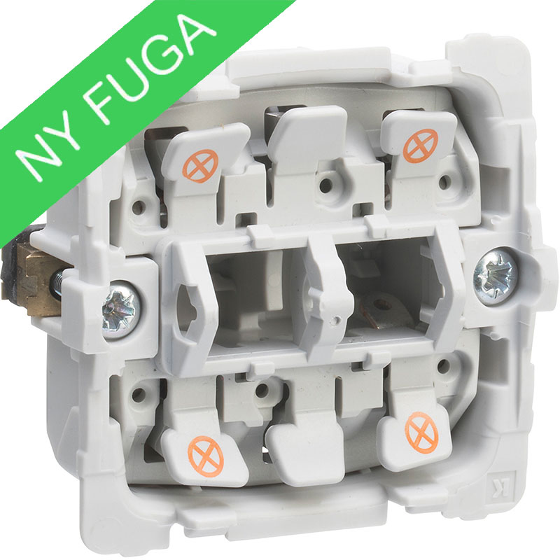 LK Fuga 16A lampeholder til 2 lamper