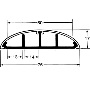 GULVKANAL 75X18 MM GRÅ 2 METER