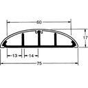 GULVKANAL 75X18 MM GRÅ 2 METER