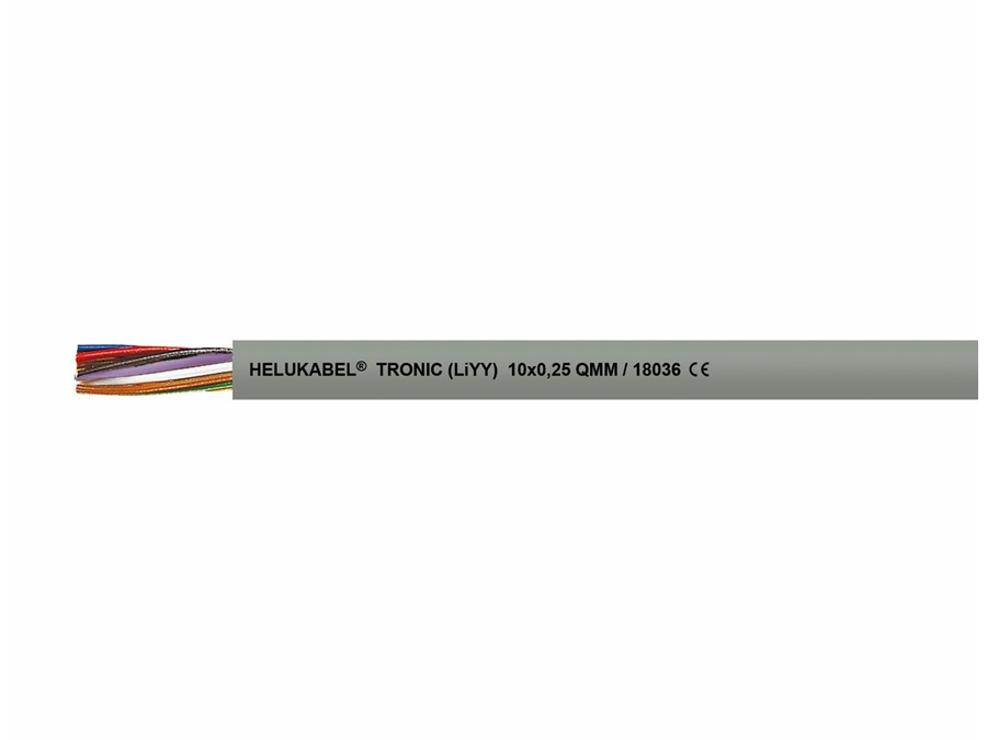 Multikabel - 4x0,5mm² trådet Ø5,5mm, Grå (metervare)