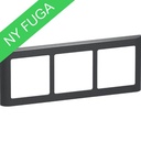 LK Fuga ramme SOFT 63 3x1m vandret - koksgrå
