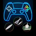 Neon Gamepad Skilt - Tilbehør til gaming med USB-indgang