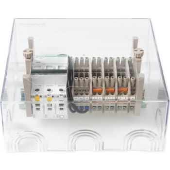 Målerklemrække 3-pol 2A D trafomåling, komplet med dæksel
