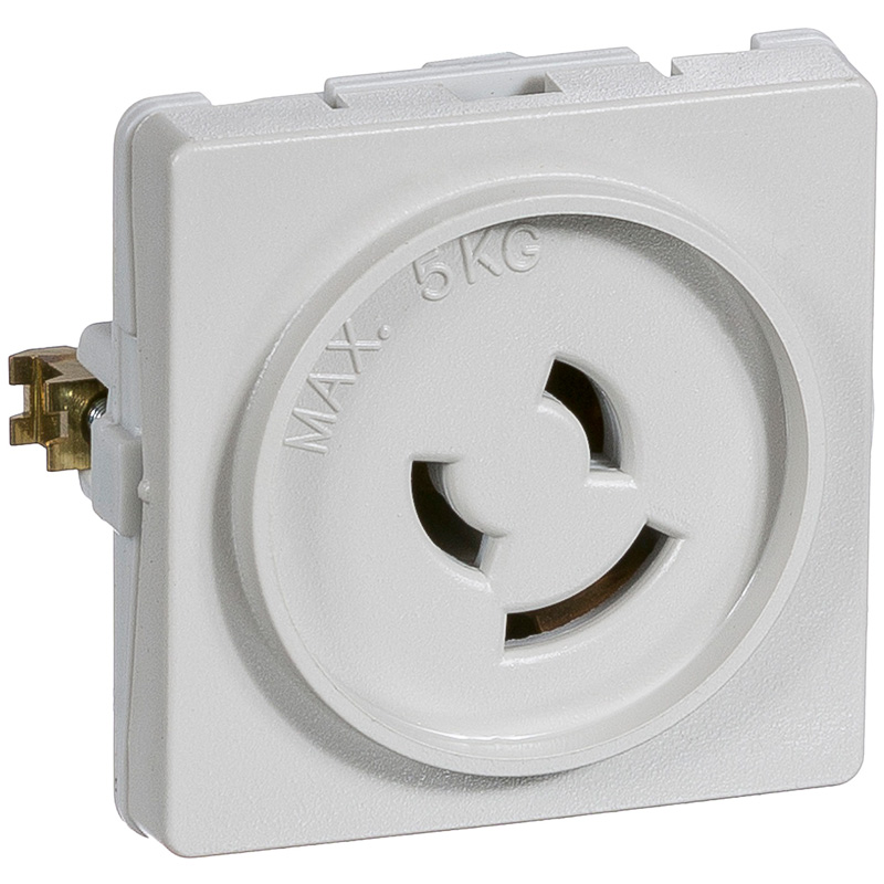 Fuga Lampestikkontakt med jord 50x50 lysegrå