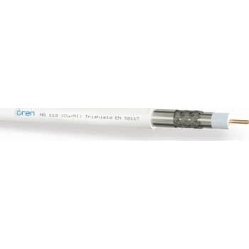 Antennekabel HQ113, Ø6,8 mm, 1,13/4,8, hvid, S250